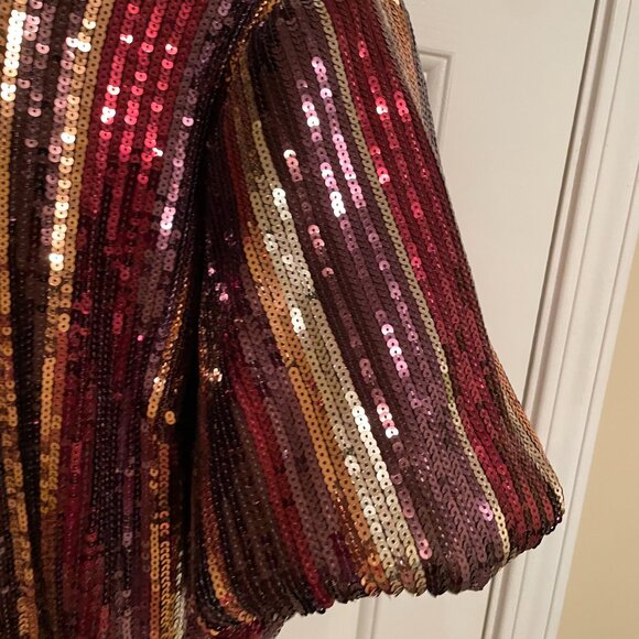 eloquii sequin dress with puffed sleeves - Picture 7 of 9